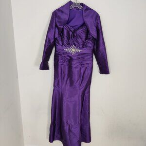 Sukhmani Designs Women's Satin Prom Dress Size 12 Purple NEW Party Graduation